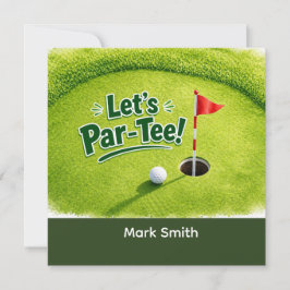 Golf Let’s Par-Tee Putting Green Party  Einladung
