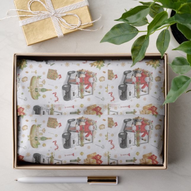 Golf-„Let’s Par-Tee“-Weihnachtsfeier-Muster Seidenpapier (Geschenk)
