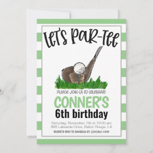 Golf Let's Par-T-Birthday Einladung