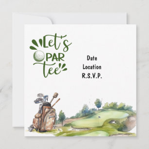 Golf Let's Par T-Shirt für Golfer-Party Einladung