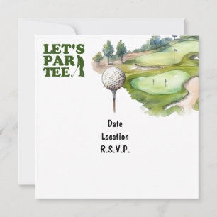 Golf Let's Par T-Shirt für Golfer-Party Einladung