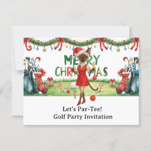 Golf Let's Par T-Shirt Weihnachts-Party für Golfer Postkarte