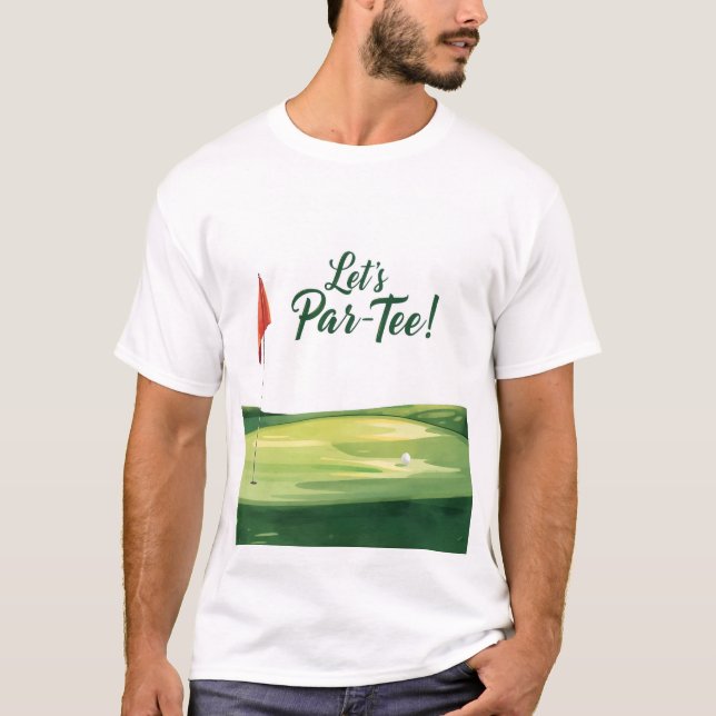 Golf Let's Par Tee auf dem Golfplatz (Vorderseite)