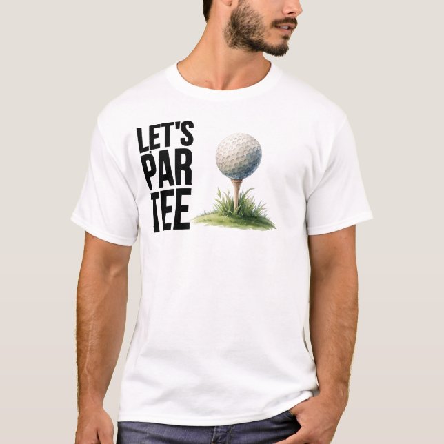 Golf Let's Par Tee auf dem Golfplatz (Vorderseite)