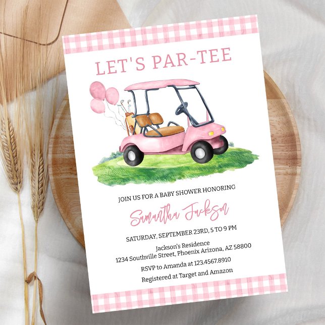 Golf Let's Par-tee Baby Shower Einladung (Von Creator hochgeladen)