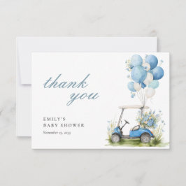 Golf Let's Par-tee Boy Baby Shower Dankeskarte