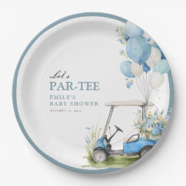Golf Let's Par-tee Boy Baby Shower Pappteller