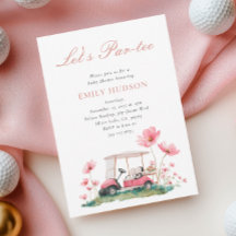 Golf Let's Par-tee Florales Babyshower
