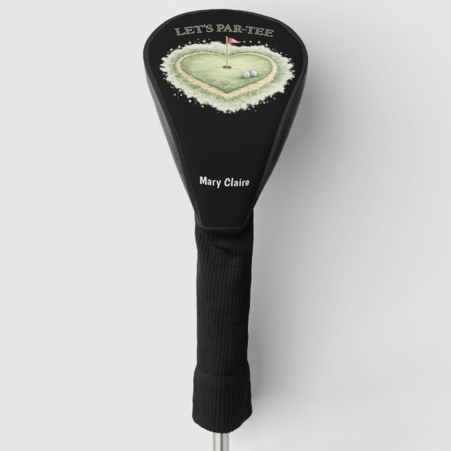 Golf Let's Par Tee für Hochzeit  Headcover (Vorderseite)