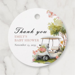 Golf Let's Par-tee Girl Baby Shower Geschenkanhänger