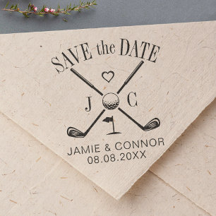 Golf Let's Par-Tee Hochzeit Save the Date Permastempel