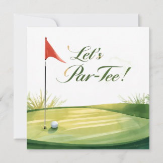 Golf Let's Par Tee mit Golfplatz Einladung