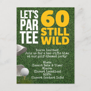 Golf Let's Par Tee Party 60. Geburtstag Golfer Postkarte