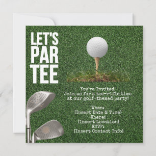 Golf Let's Par tee Party Einladung mit Golfball