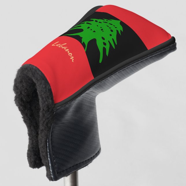 Golf Libanon & Libanon Flag RE/Golf Clubs Abdeckun Headcover (3/4 Vorderseite)