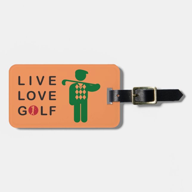 Golf, Liebe, Gepäckanhänger. Gepäckanhänger (Vorderseite horizontal)