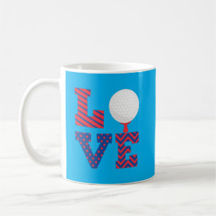 Golf Liebe Kunst Kaffeetasse