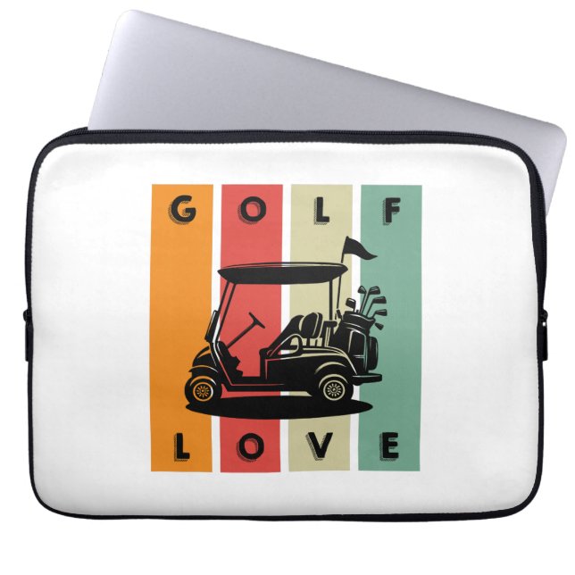 Golf-Liebe Laptopschutzhülle (Vorderseite)