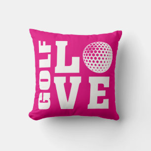 Golf Liebe Pink Kissen