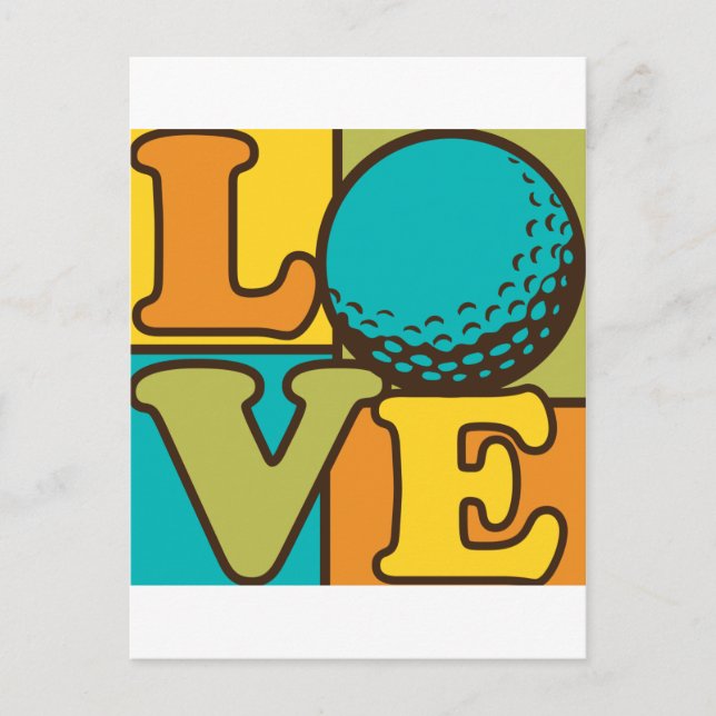 Golf-Liebe Postkarte (Vorderseite)
