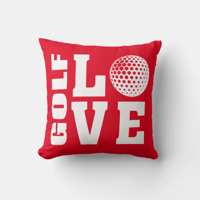 Golf Liebe Red Kissen (Vorderseite)