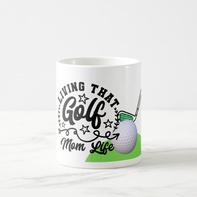 Golf Lieben, dass Golf Mama Leben mit Kugel und Ei Kaffeetasse (Mittel)