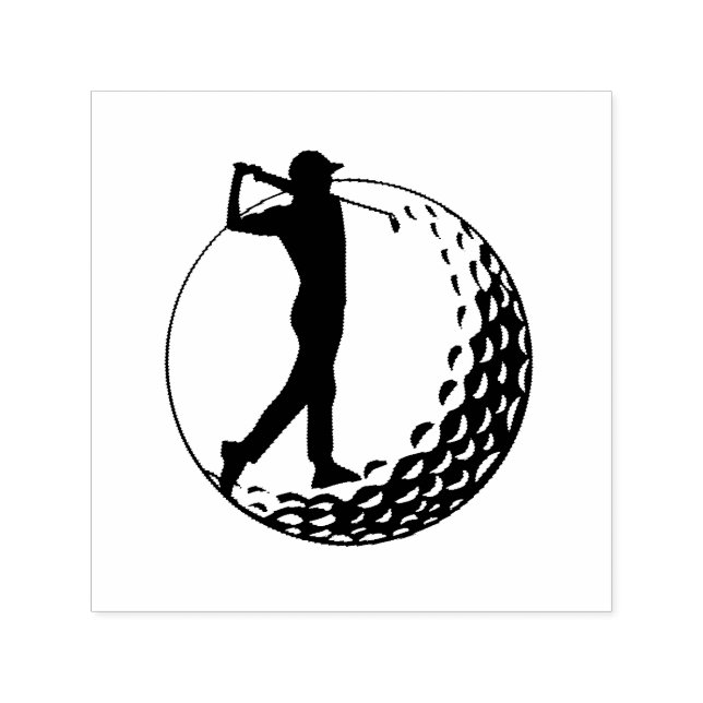 Golf-Liebhaber, Golfer  Permastempel (Design)