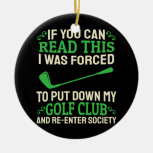 Golf-Liebhaber-Hobby-Sport Golfclub Caddy Golfer Keramik Ornament