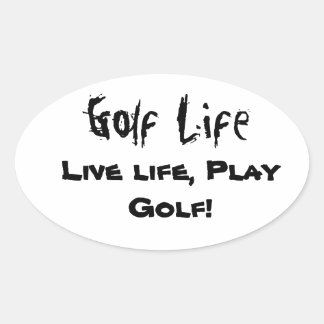 Golf Life Decals Ovaler Aufkleber
