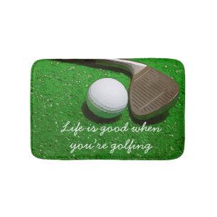 Golf Life ist gut mit Golf auf grüner Badmatte Badematte