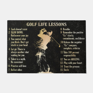 Golf Life Lessons Rug, Golf Player Gift Fußmatte