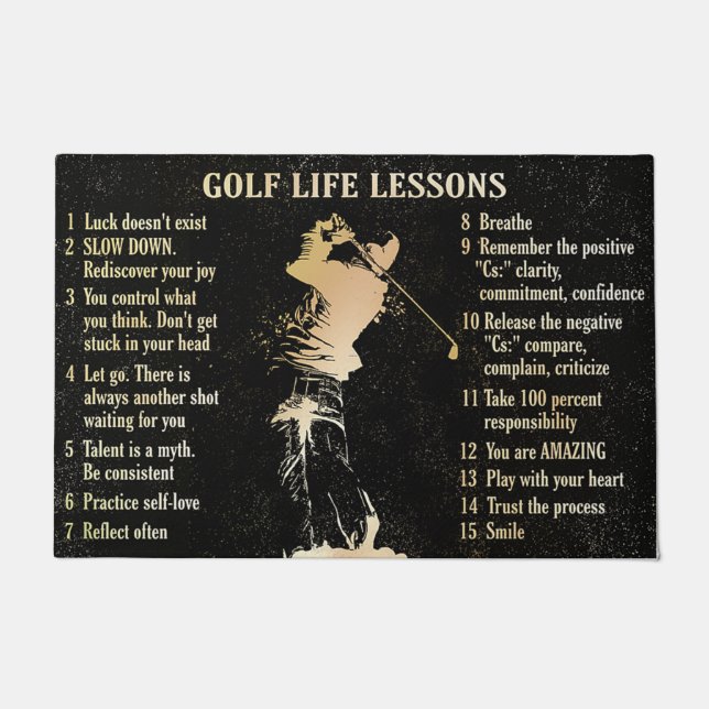 Golf Life Lessons Rug, Golf Player Gift Fußmatte (Vorderseite)