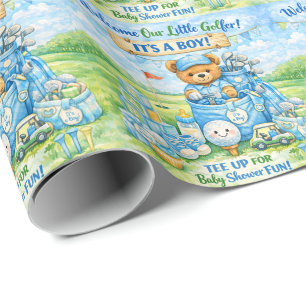 Golf Little Golfer Baby Boy Shower Einladung Geschenkpapier