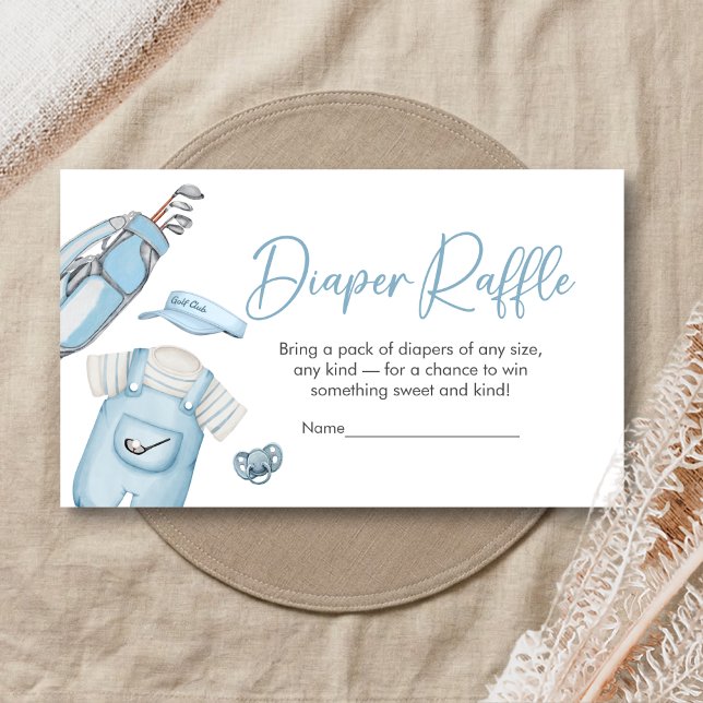 Golf Little Putter Baby Shower Diaper Raffle Begleitkarte (A Little Putter Golf Baby Shower Diaper Raffle)