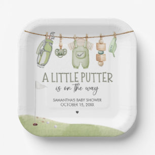 Golf Little Putter Baby Shower Pappteller