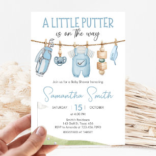 Golf Little Putter Babyparty Einladung