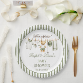 Golf Little Putter Bär Baby Shower Pappteller