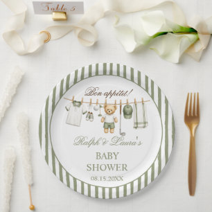 Golf Little Putter Bär Baby Shower Pappteller