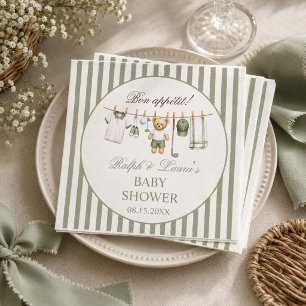 Golf Little Putter Bär Baby Shower  Serviette