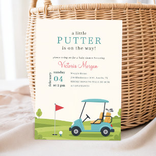 Golf Little Putter On The Way Baby Shower Einladung