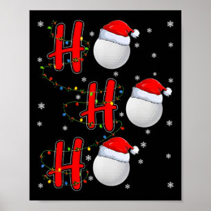 Golf Ll Weihnachtsmann Hut Ho Ho Ho Männer Frauen  Poster