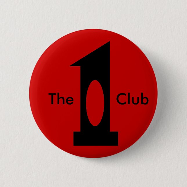 Golf - Loch in 1 Verein (Schwarzes) Button (Vorderseite)