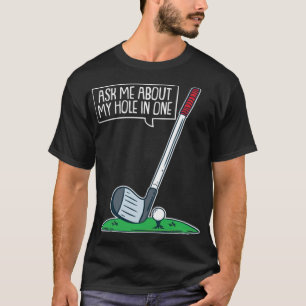 Golf-Loch in einem Club Golfplatz Golfer T-Shirt G