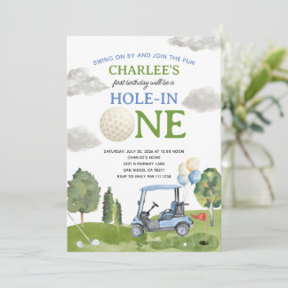 Golf-Loch-in-Eins-Geburtstagseinladung Einladung