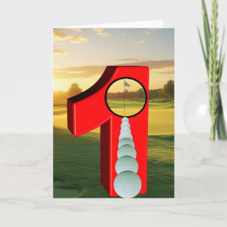 Golf. Loch in eins. Karte