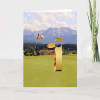 Golf. Loch in eins. Karte