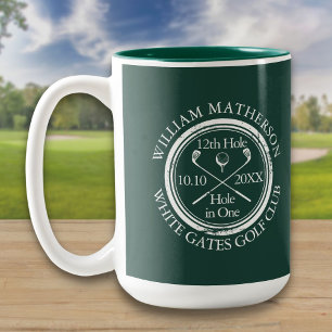 Golf-Loch-in-Eins Smaragdgrün Custom Zweifarbige Tasse