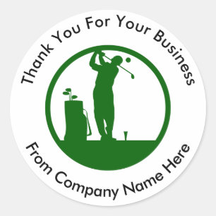 Golf-Logo-Geschäft Vielen Dank Stickers