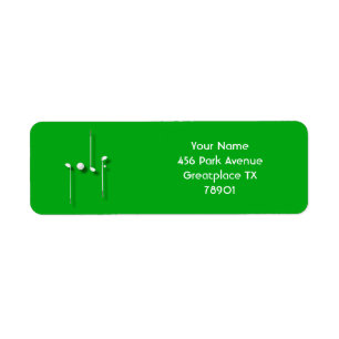 Golf Logo mit Golf Ball Clubs Birdie Eagle Golfer