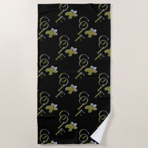 Golf Logo mit Golf Course Flag, Strandtuch